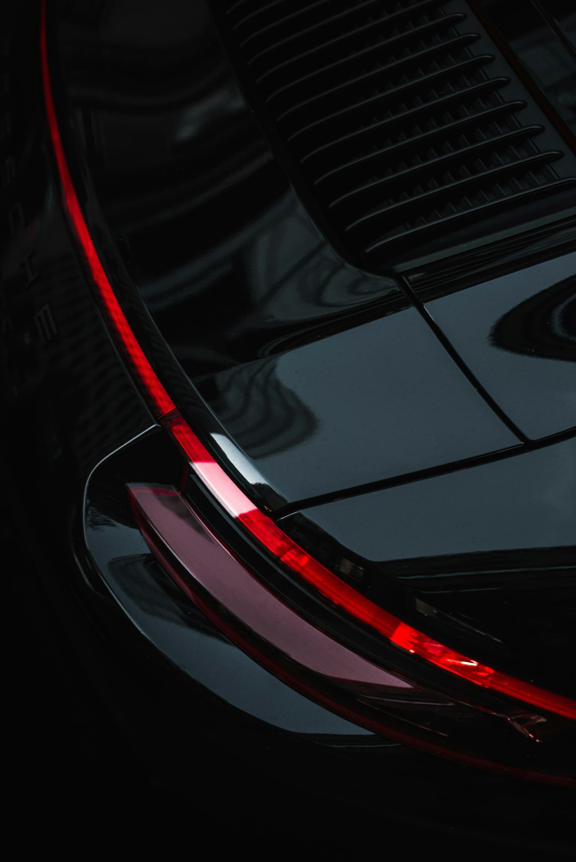 Detail of a luxury car's tail light